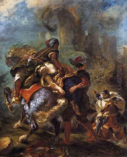 The Abduction of Rebecca 1846 Oil Painting by Eugene Delacroix