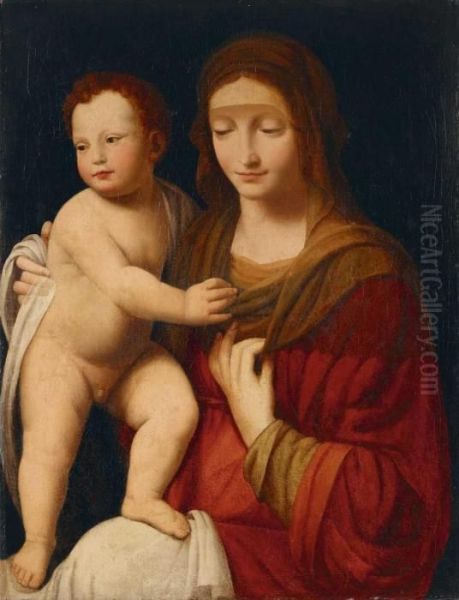 Madonna Mit Kind Oil Painting by Bernardino Luini