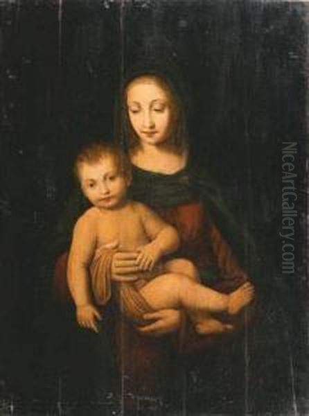 Vierge A L'enfant Jesus Oil Painting by Bernardino Luini