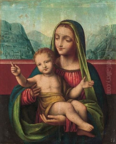 Madonna Col Bambino Oil Painting by Bernardino Luini