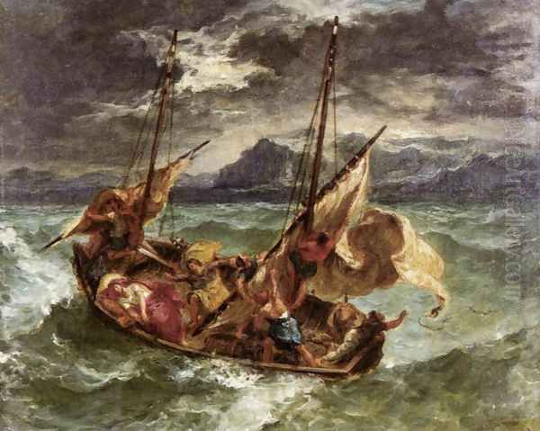 Christ on the Lake of Gennezaret 1854 Oil Painting by Eugene Delacroix