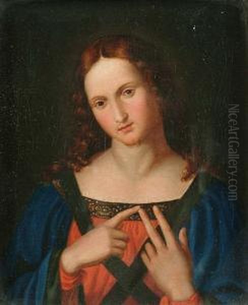 Salvator Mundi Oil Painting by Bernardino Luini