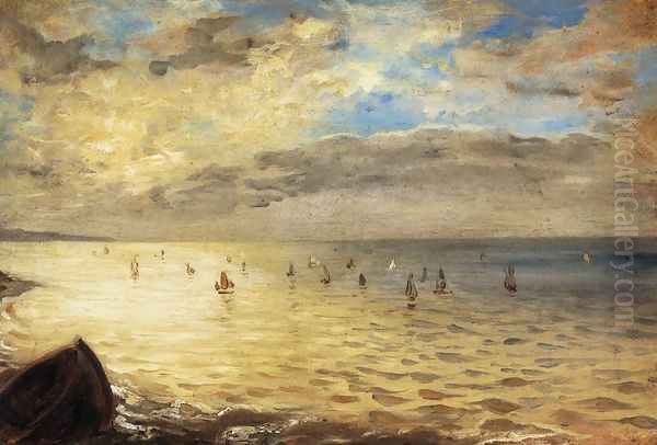 The Sea from the Heights of Dieppe 1852 Oil Painting by Eugene Delacroix