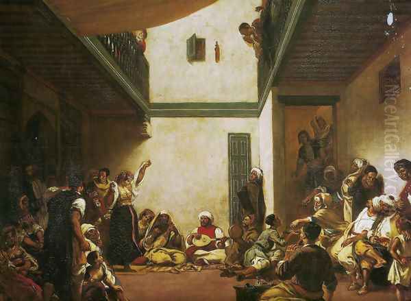 Jewish Wedding in Morocco Oil Painting by Eugene Delacroix