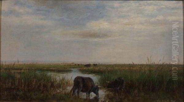 May 13 1895 Oil Painting by William Snr Luker