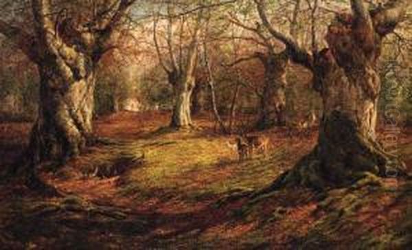 'where Smiling Spring It's Earliest Visit Paid' Oil Painting by William Snr Luker