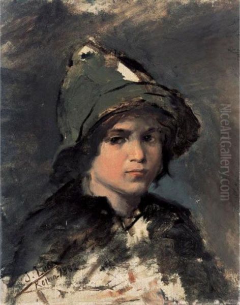 Shepherd Boy Oil Painting by Juan Luna y Novicio