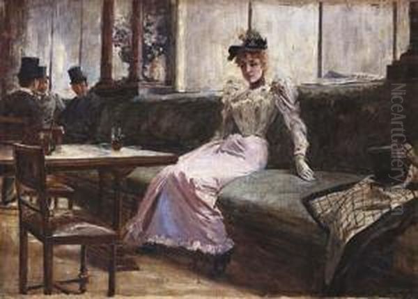 Parisian Life Oil Painting by Juan Luna y Novicio