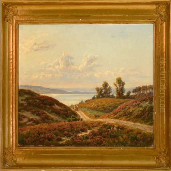 View From Silkeborg,jutland Oil Painting by Emil Carl Lund