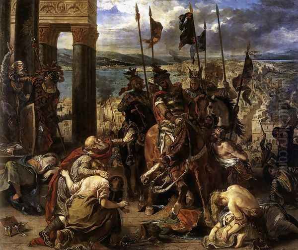 The Entry of the Crusaders into Constantinople 1840 Oil Painting by Eugene Delacroix