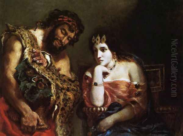 Cleopatra and the Peasant 1838 Oil Painting by Eugene Delacroix