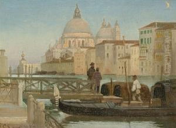 Santa Maria Della Salute Oil Painting by Frederick Christian Lund