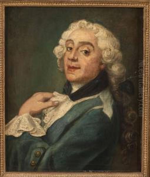 Portratt Av Francois Boucher Oil Painting by Gustaf Lundberg