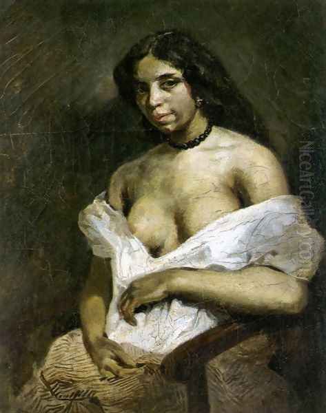 Aspasia I Oil Painting by Eugene Delacroix