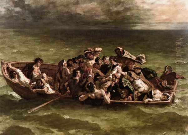 Shipwreck of Don Juan 1840 Oil Painting by Eugene Delacroix