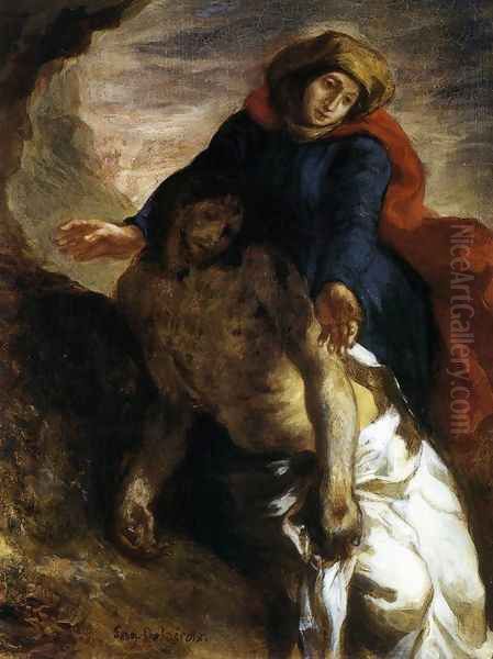 Pieta 1850 Oil Painting by Eugene Delacroix