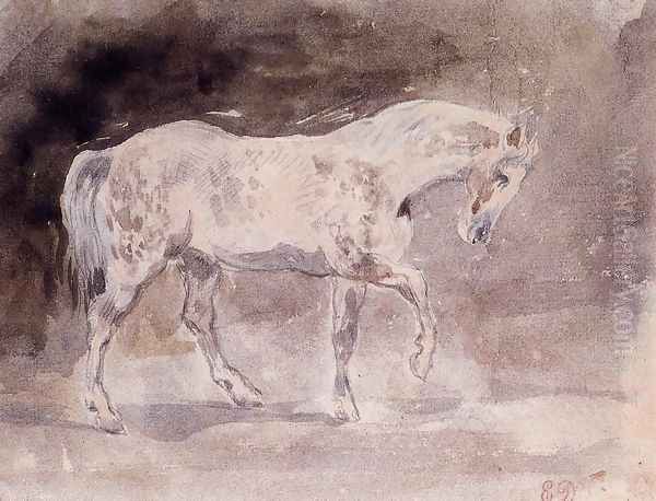 Horse Oil Painting by Eugene Delacroix