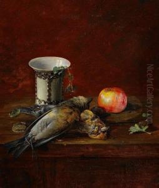 Nature Morte Med Faglar Oil Painting by Theodor Henrick Lundh