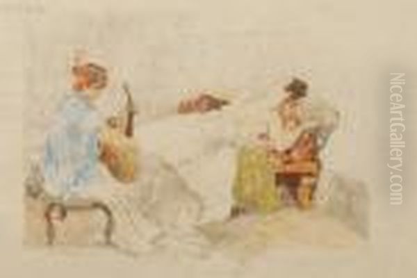 Le Repos Des Danseuses Oil Painting by Alexandre Lunois