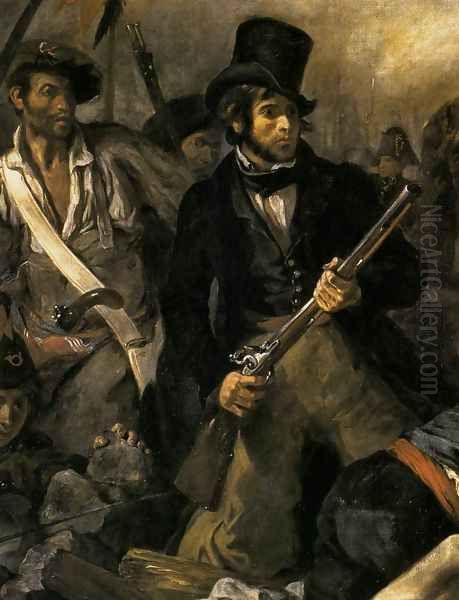 Liberty Leading the People (detail 2) 1830 Oil Painting by Eugene Delacroix