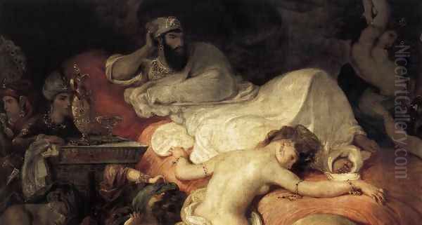 The Death of Sardanapalus (detail) 1827 Oil Painting by Eugene Delacroix