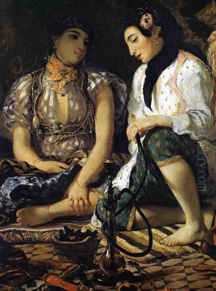 The Women of Algiers (detail) 1834 Oil Painting by Eugene Delacroix