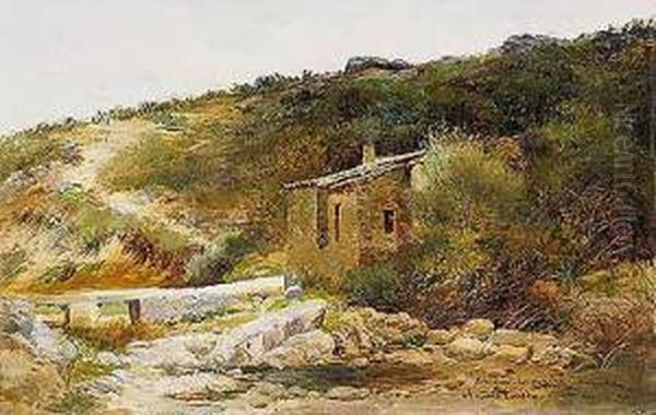 Paisaje De Cercedilla Oil Painting by Jose Lupianez y Carrasco