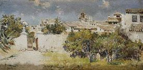 Paisaje De Sevilla Oil Painting by Jose Lupianez y Carrasco