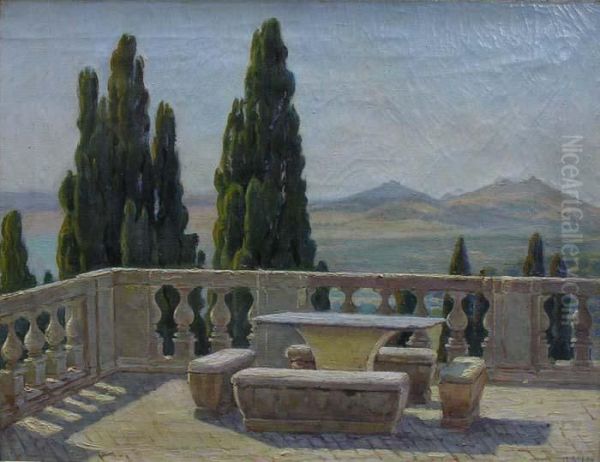 Terrasse En Italie Oil Painting by Marie Luplau