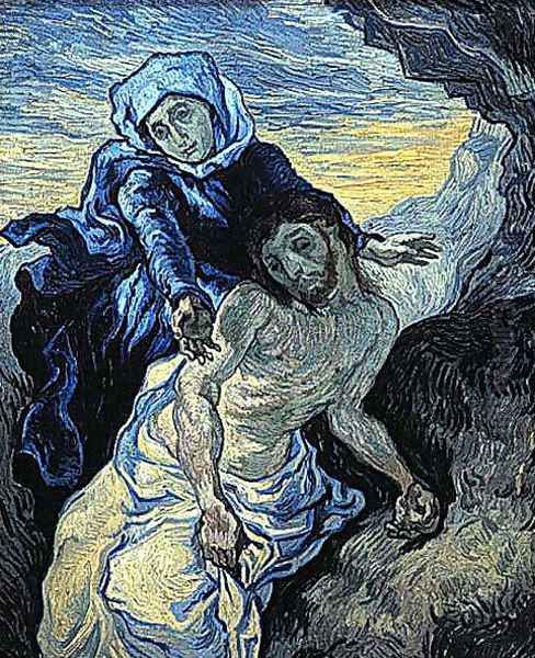 Pieta (wg Delacroix), 1889r Oil Painting by Eugene Delacroix