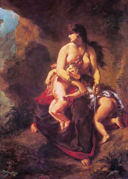 The Medea's fury Oil Painting by Eugene Delacroix