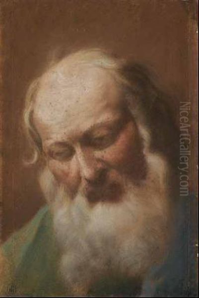 Testa Di San Pietro Oil Painting by Benedetto Luti