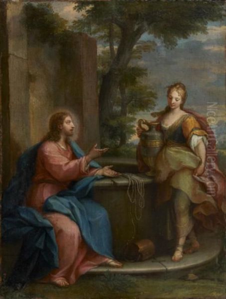 Le Christ Et La Samaritaine Oil Painting by Benedetto Luti