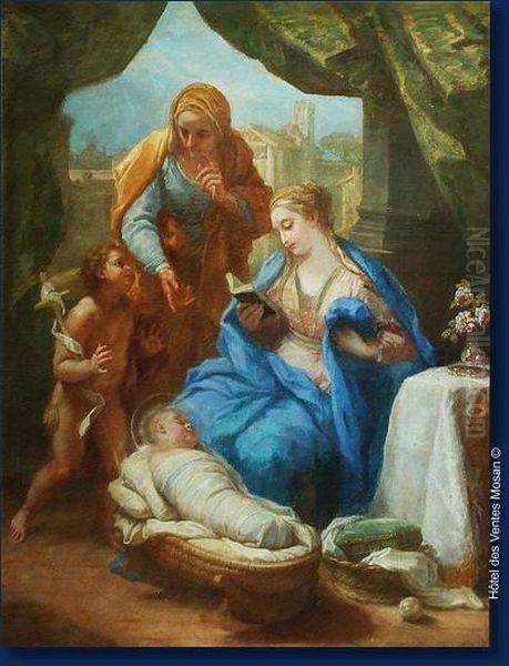 Le Christ, La Vierge, Sainte Anne Et Saint Jean-baptiste Oil Painting by Benedetto Luti