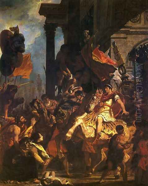 The Justice of Trajan Oil Painting by Eugene Delacroix