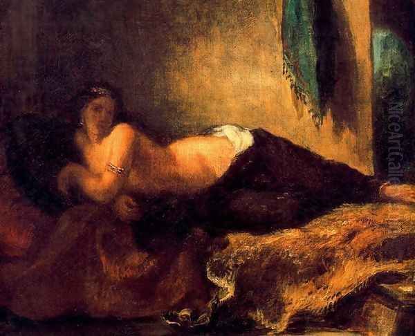 Odalisque1 Oil Painting by Eugene Delacroix