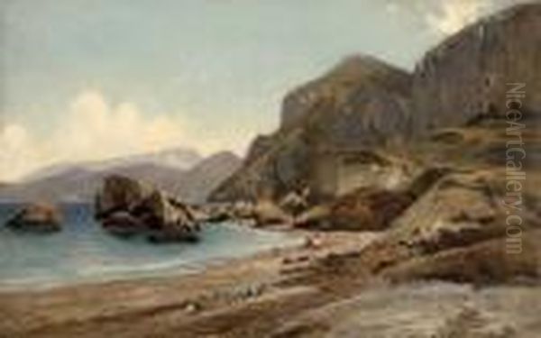 Am Strand Von Capri Oil Painting by Ascan Lutteroth