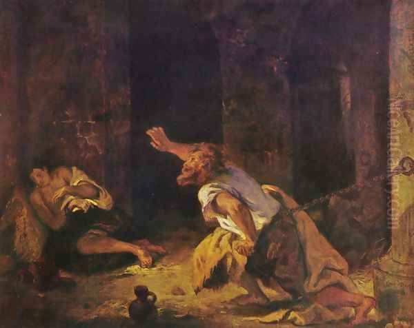 The prisoner of Chillon Oil Painting by Eugene Delacroix