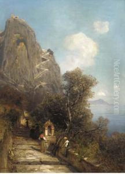 Anacapri Oil Painting by Ascan Lutteroth