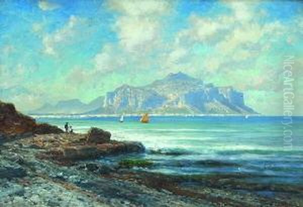 Die Bucht Von Palermo Oil Painting by Ascan Lutteroth