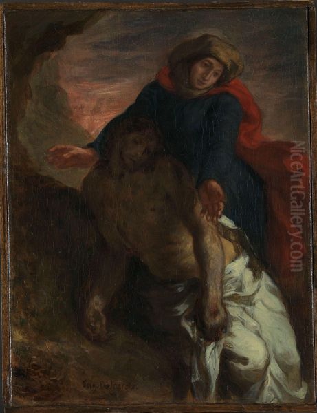 Pieta Oil Painting by Eugene Delacroix