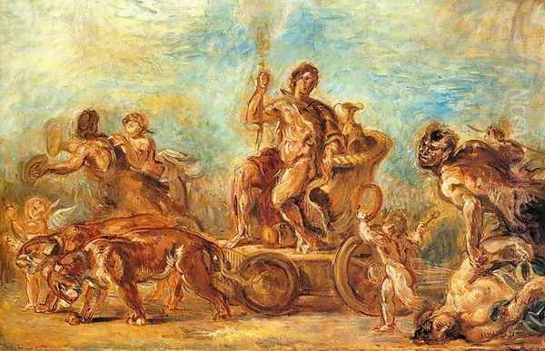 Triumph of Bacchus Oil Painting by Eugene Delacroix