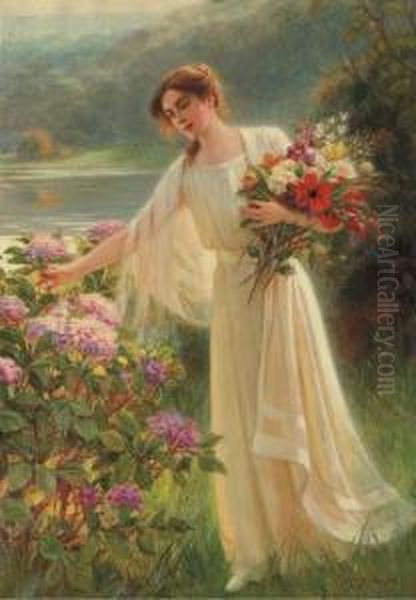 The Morning Walk Oil Painting by Albert Lynch