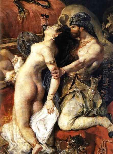 The Death of Sardanapalus (detail) 2 Oil Painting by Eugene Delacroix