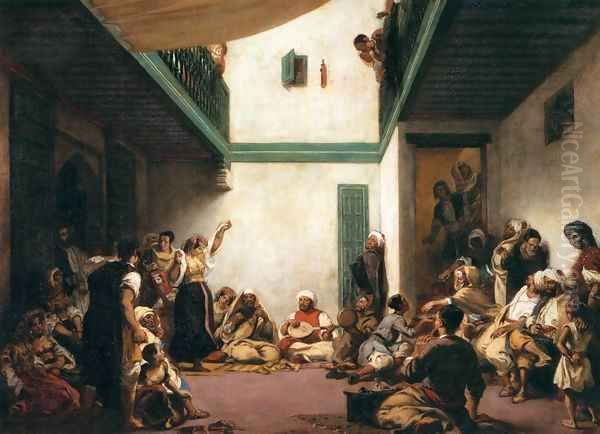 Jewish Wedding in Morocco 2 Oil Painting by Eugene Delacroix