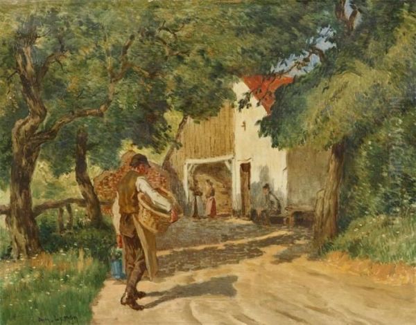 Return From The Field Oil Painting by Amedee Ernest Lynen