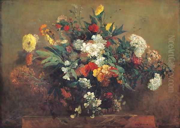 Flowers Oil Painting by Eugene Delacroix