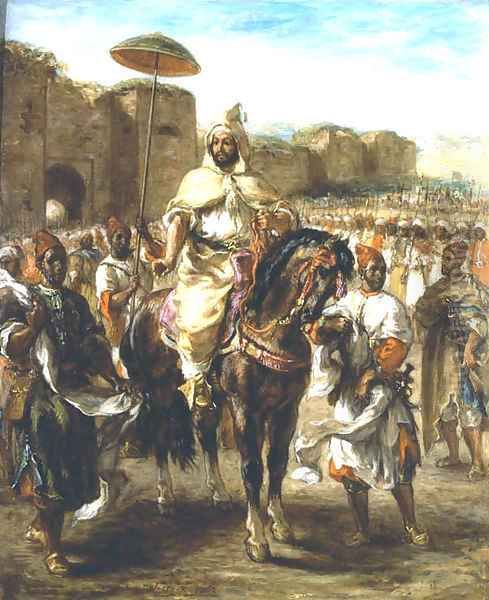 Muley Abd el Rahman Oil Painting by Eugene Delacroix