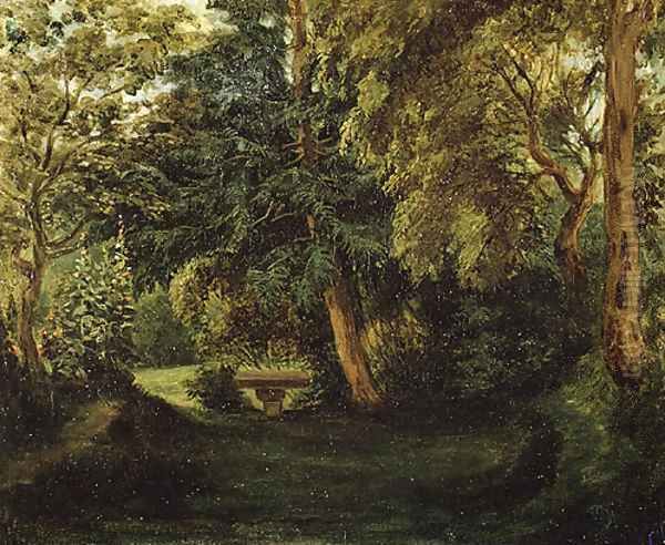 George Sands Garden at Nohant ca 1840s Oil Painting by Eugene Delacroix