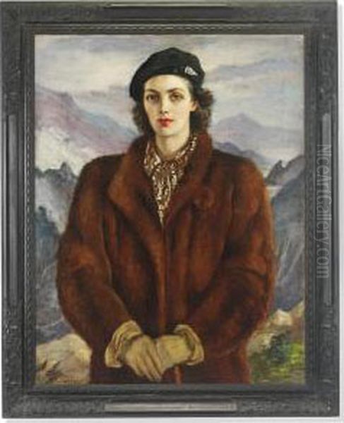 Portrait Of A Lady Oil Painting by Neville Stephen Lytton